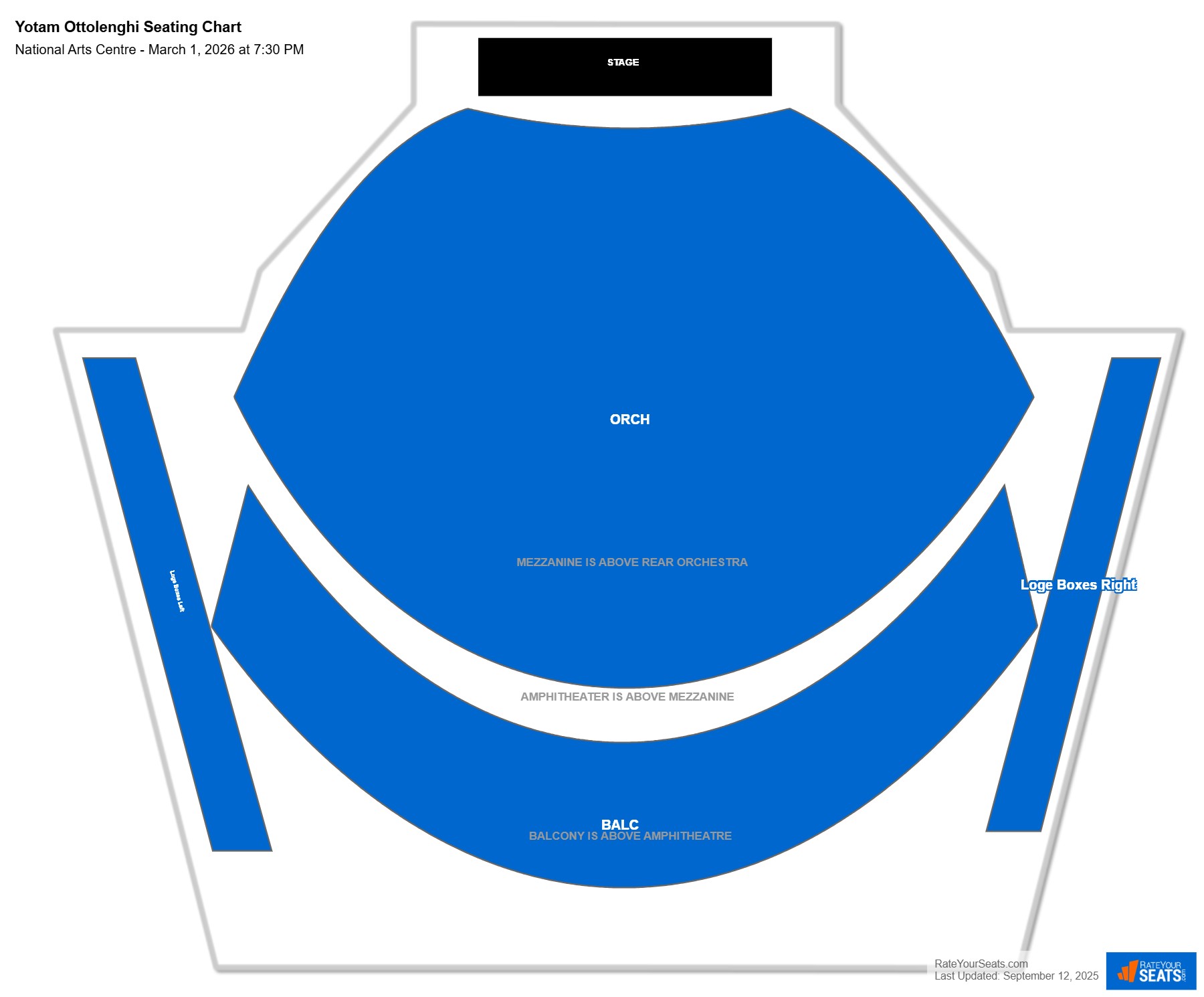 Yotam Ottolenghi seating chart National Arts Centre