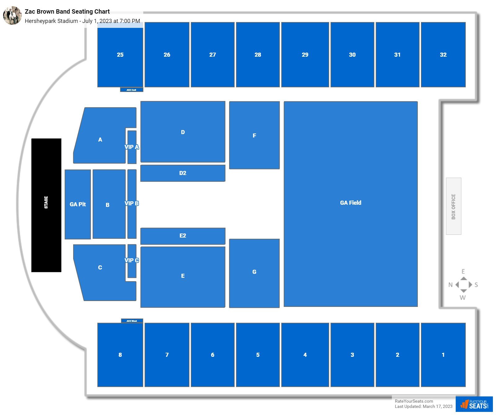 Hersheypark Stadium Seating Chart - RateYourSeats.com