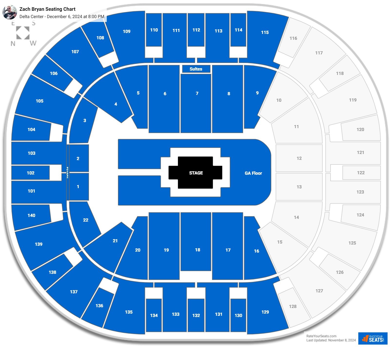 Delta Center Concert Seating Chart