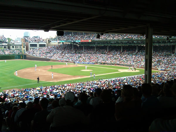 Shaded and Covered Seating at Wrigley Field 