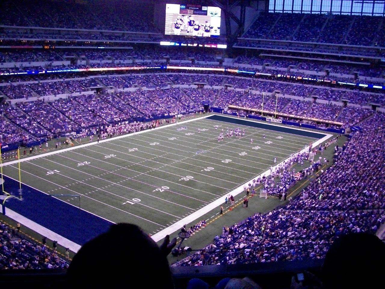 section 547, row 3 seat view  for football - lucas oil stadium