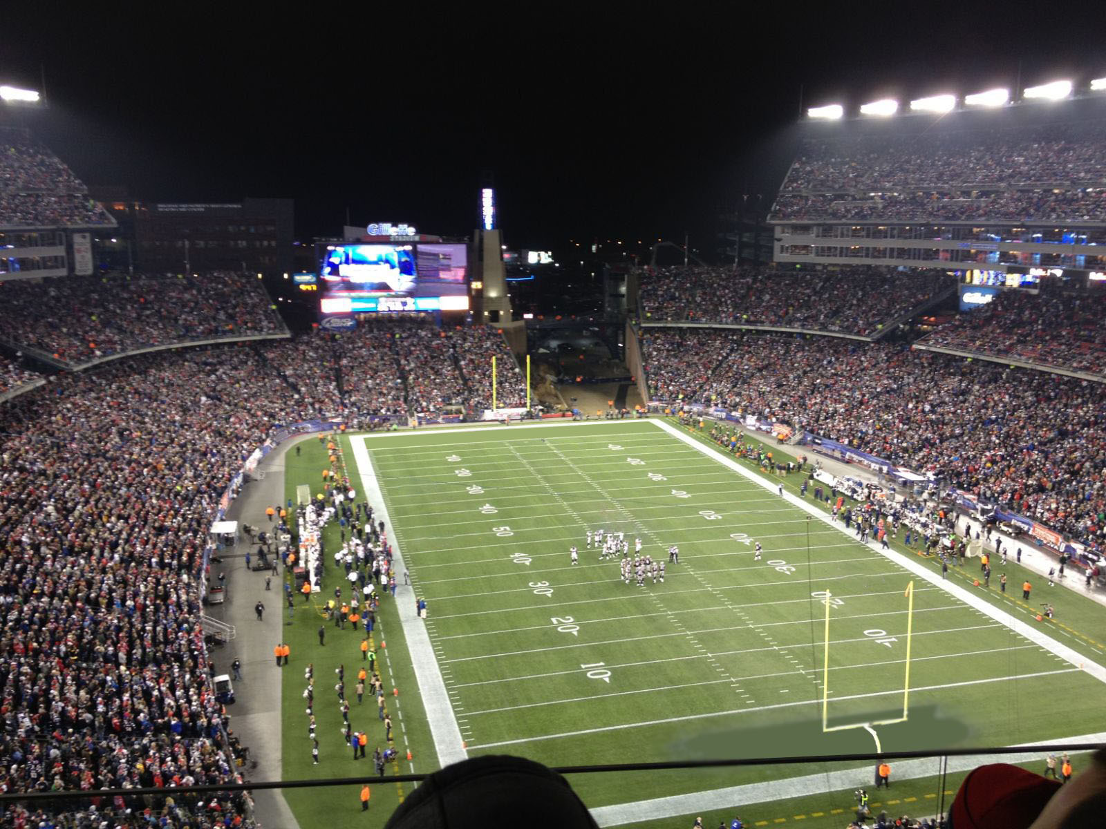 section 319, row 4 seat view  for football - gillette stadium
