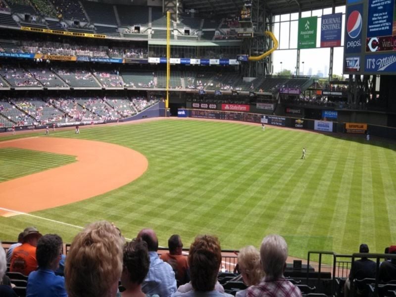 Good first base line view!: American Family Field Section 209 Review ...