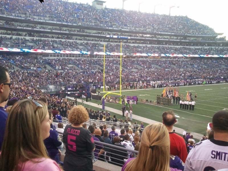 opening ceremonies for a ravens game