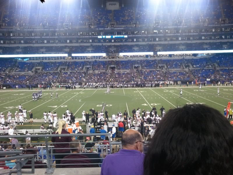 section 153, row 23 seat view  for football - m&t bank stadium