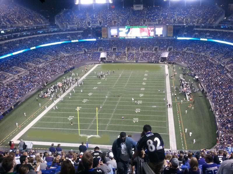 section 538, row 26 seat view  for football - m&t bank stadium
