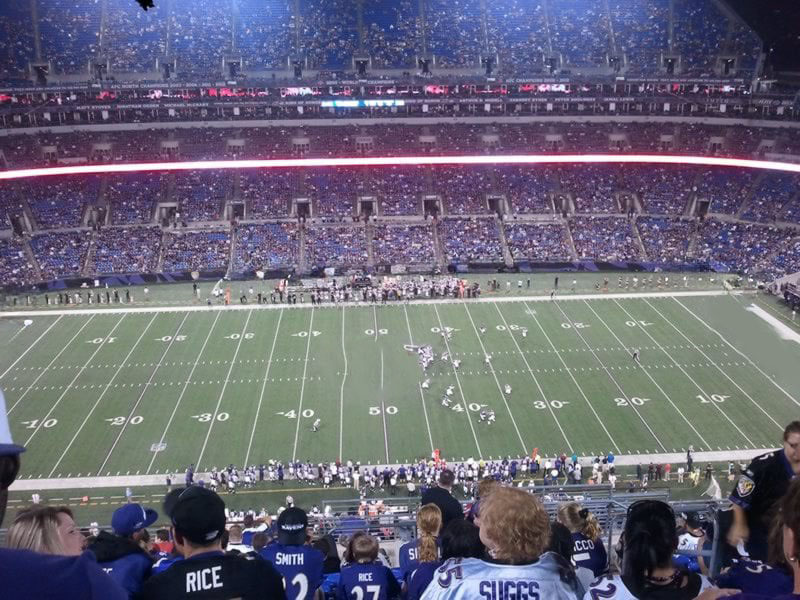 section 527, row 19 seat view  for football - m&t bank stadium
