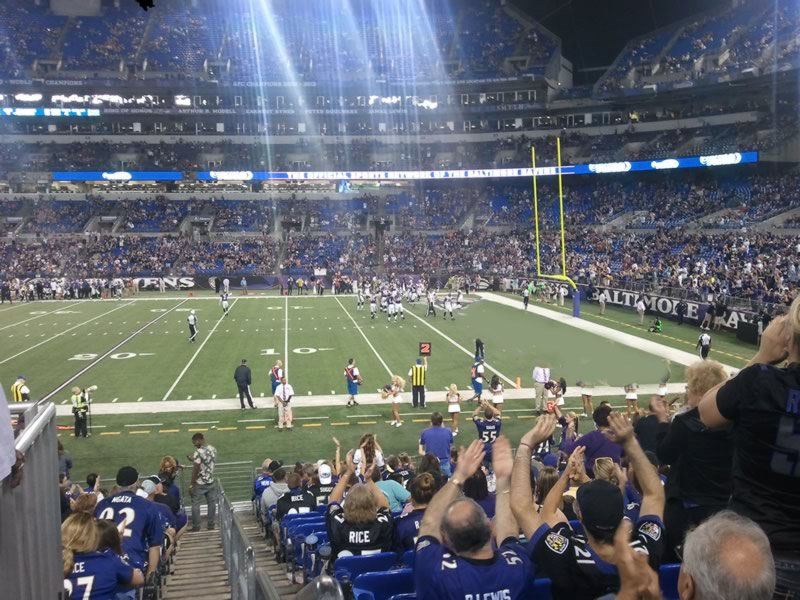section 150, row 18 seat view  for football - m&t bank stadium