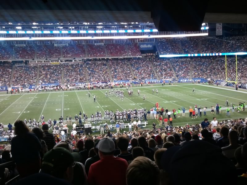 section 109, row 38 seat view  for football - gillette stadium