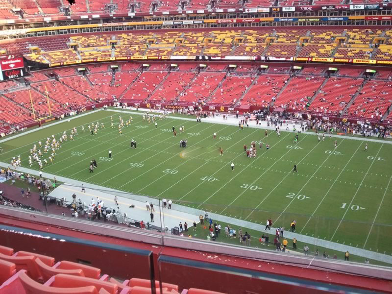 section 424, row 4 seat view  - fedexfield