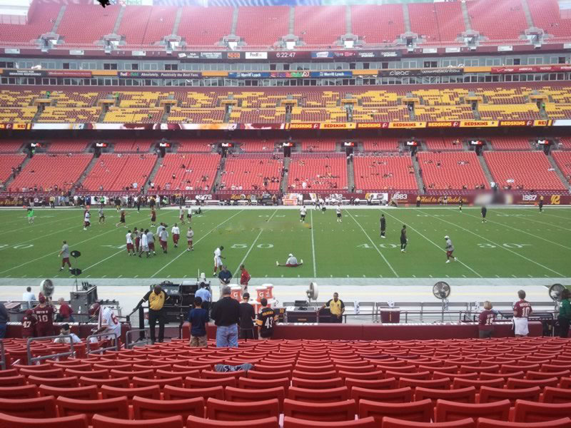 section 142, row 20 seat view  - fedexfield