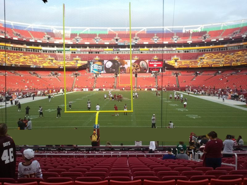 section 411, row 18 seat view  - fedexfield