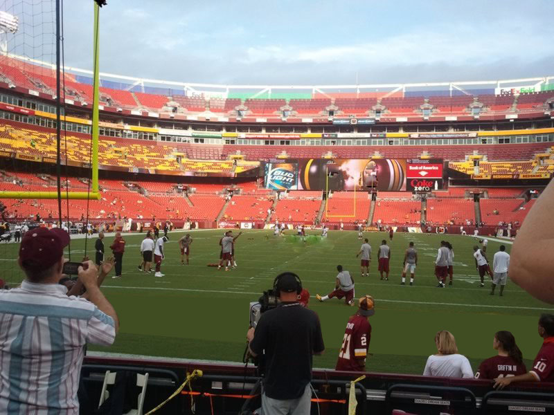 section 110, row 4 seat view  - fedexfield
