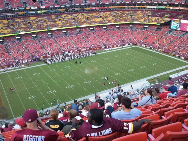 section 404, row 15 seat view  - fedexfield
