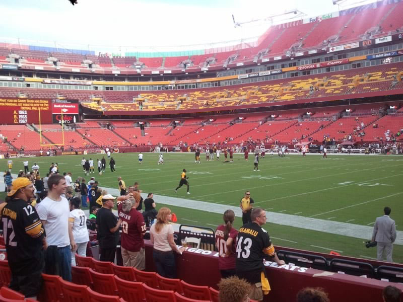 section 117, row 7 seat view  - fedexfield