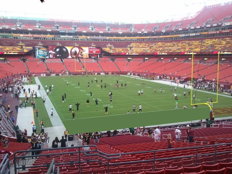 section 213 seat view  - fedexfield