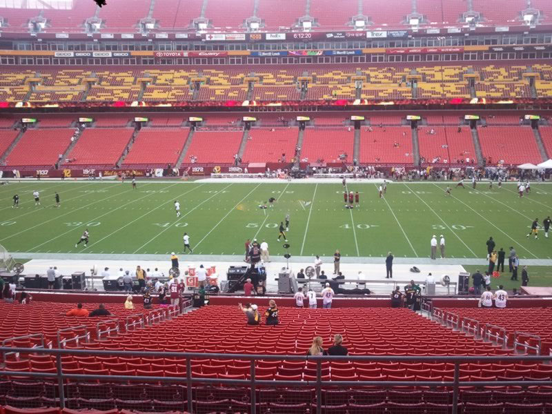 section 221 seat view  - fedexfield