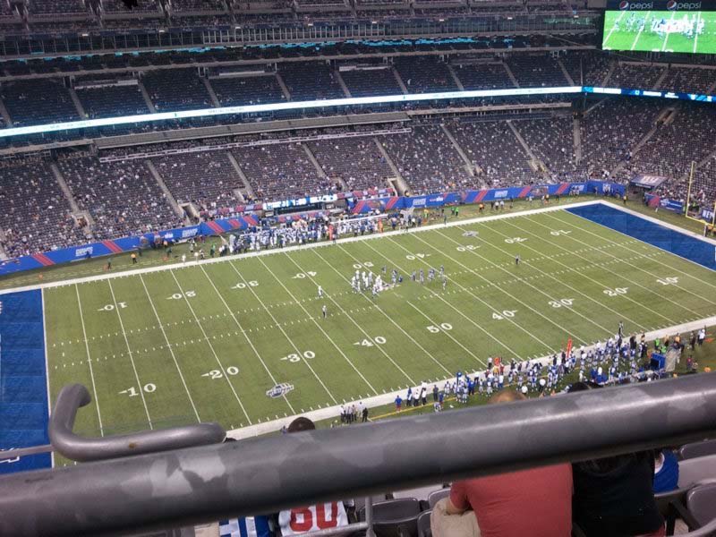 section 316, row 12 seat view  for football - metlife stadium