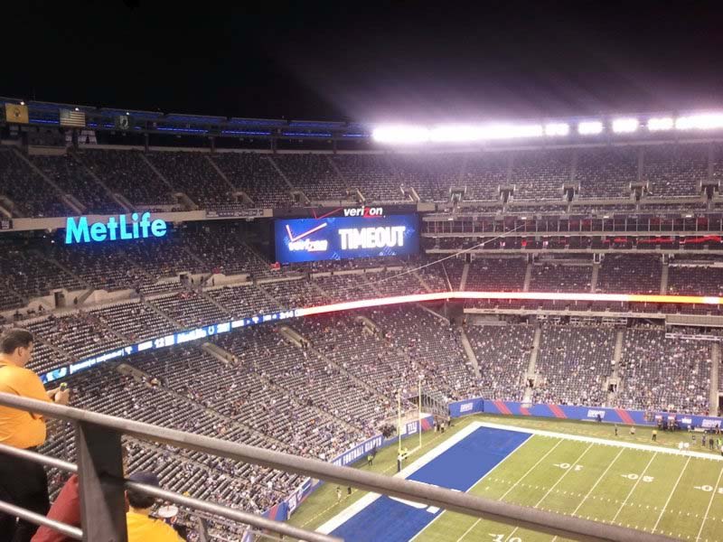 section 314, row 8 seat view  for football - metlife stadium