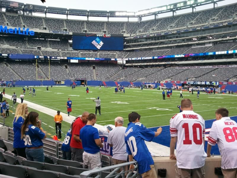 section 106, row 7 seat view  for football - metlife stadium