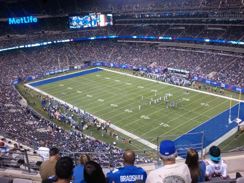 section 307, row 10 seat view  for football - metlife stadium