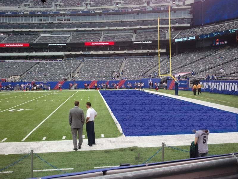section 109, row 2 seat view  for football - metlife stadium