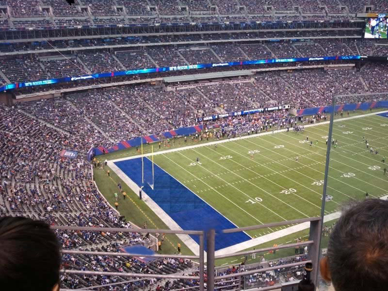 section 345, row 6 seat view  for football - metlife stadium