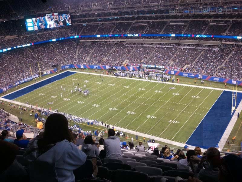 section 309, row 21 seat view  for football - metlife stadium