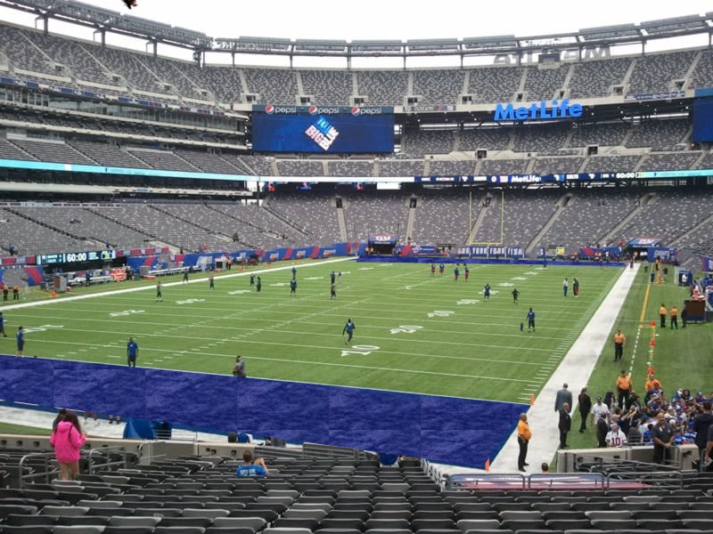 section 123 seat view  for football - metlife stadium