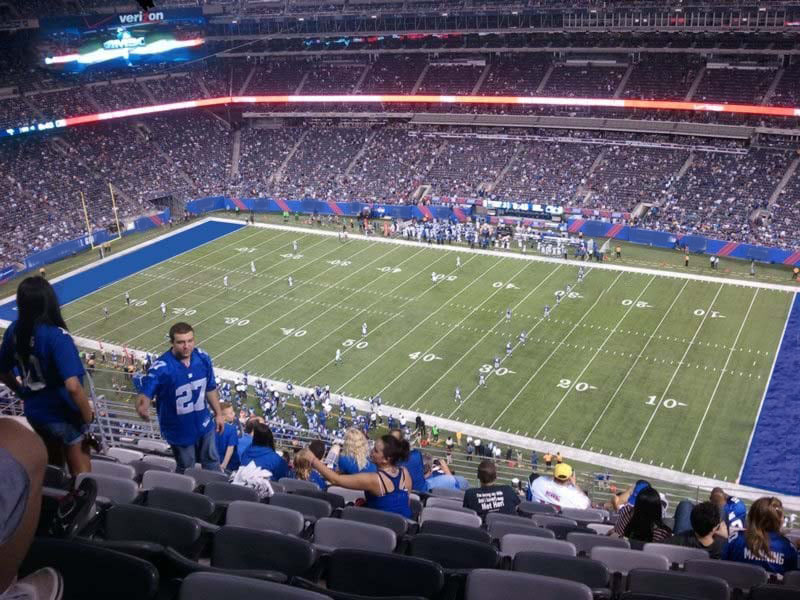 section 310 seat view  for football - metlife stadium