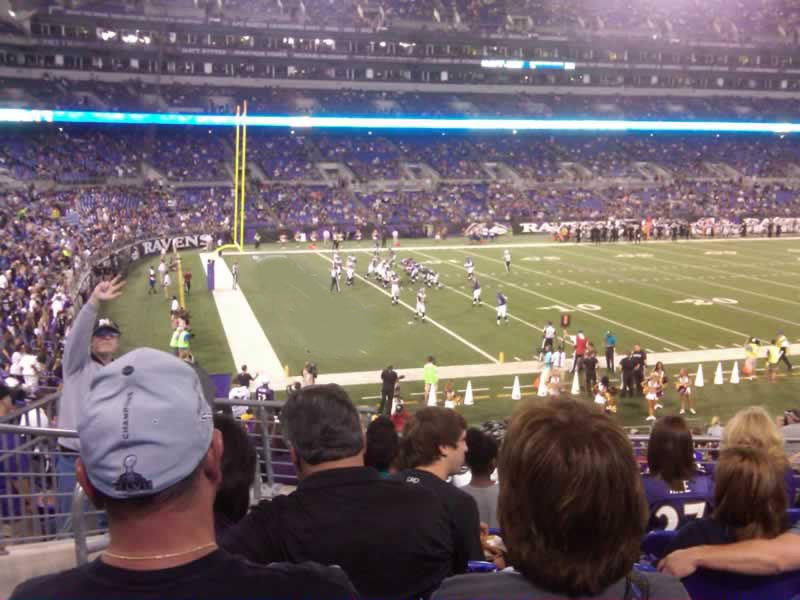 section 132, row 25 seat view  for football - m&t bank stadium