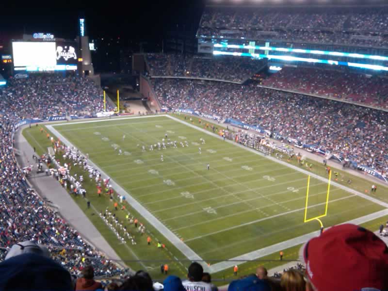 section 321, row 7 seat view  for football - gillette stadium