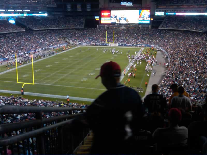 section 240, row 27 seat view  for football - gillette stadium