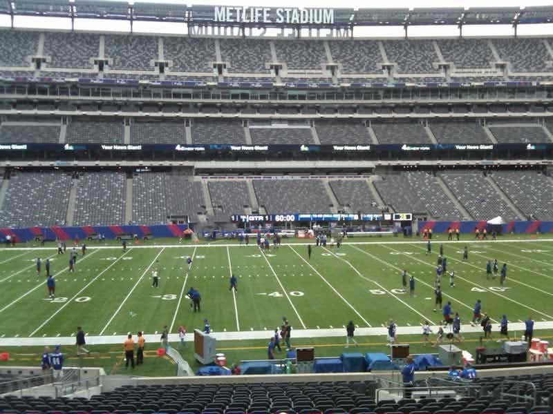 section 140 seat view  for football - metlife stadium