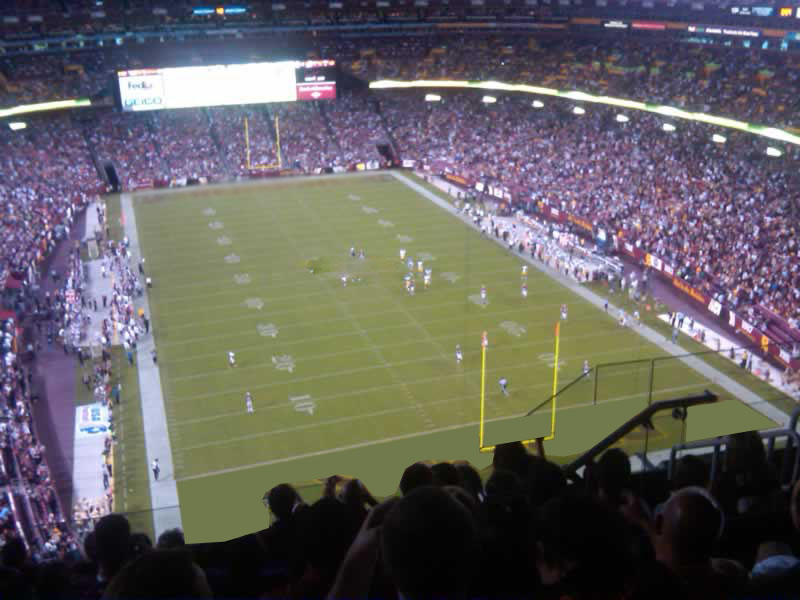 section 443, row 7 seat view  - fedexfield