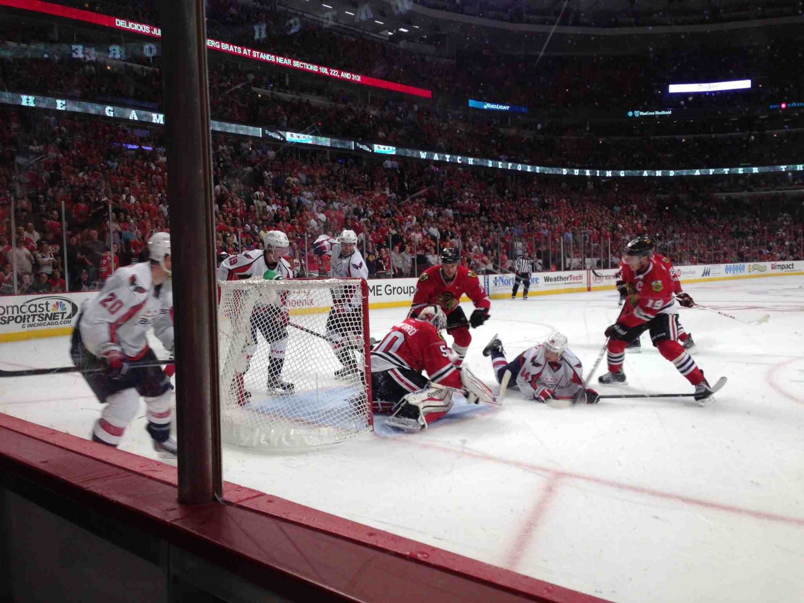 section 117, row 1 seat view  for hockey - united center