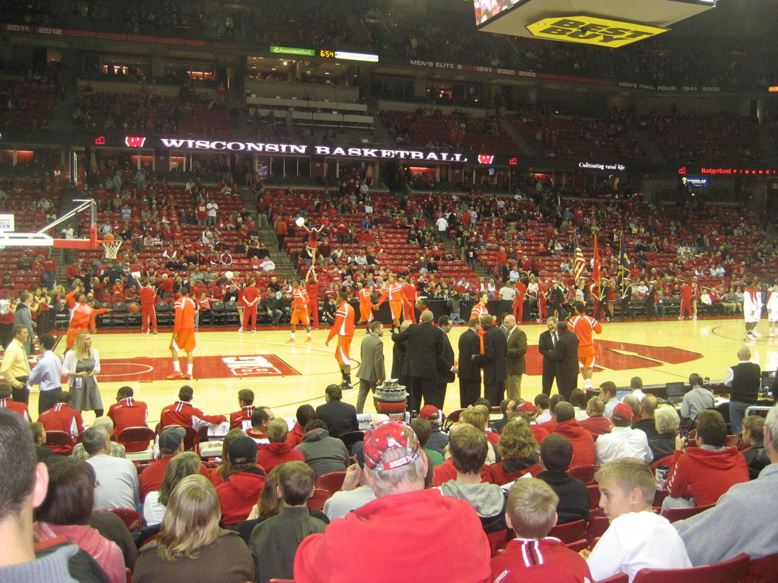 section 123, row f seat view  - kohl center
