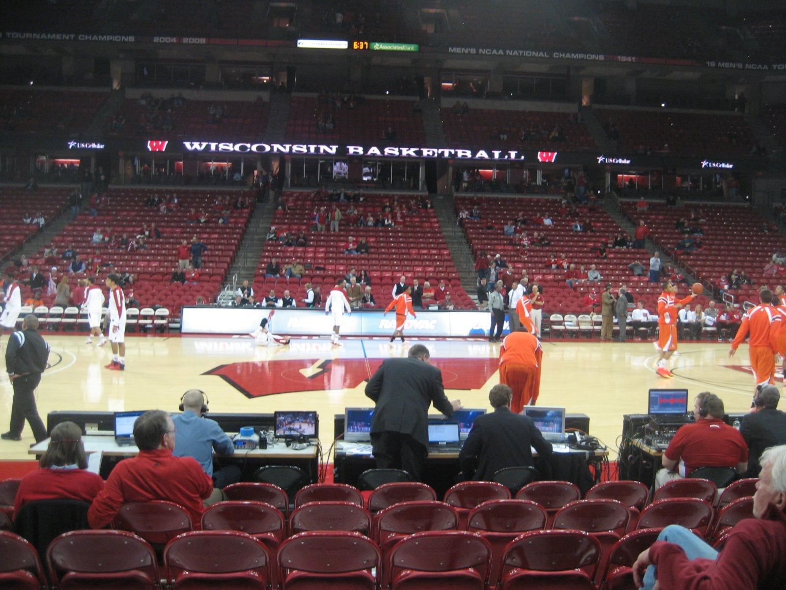 section 108, row c seat view  - kohl center