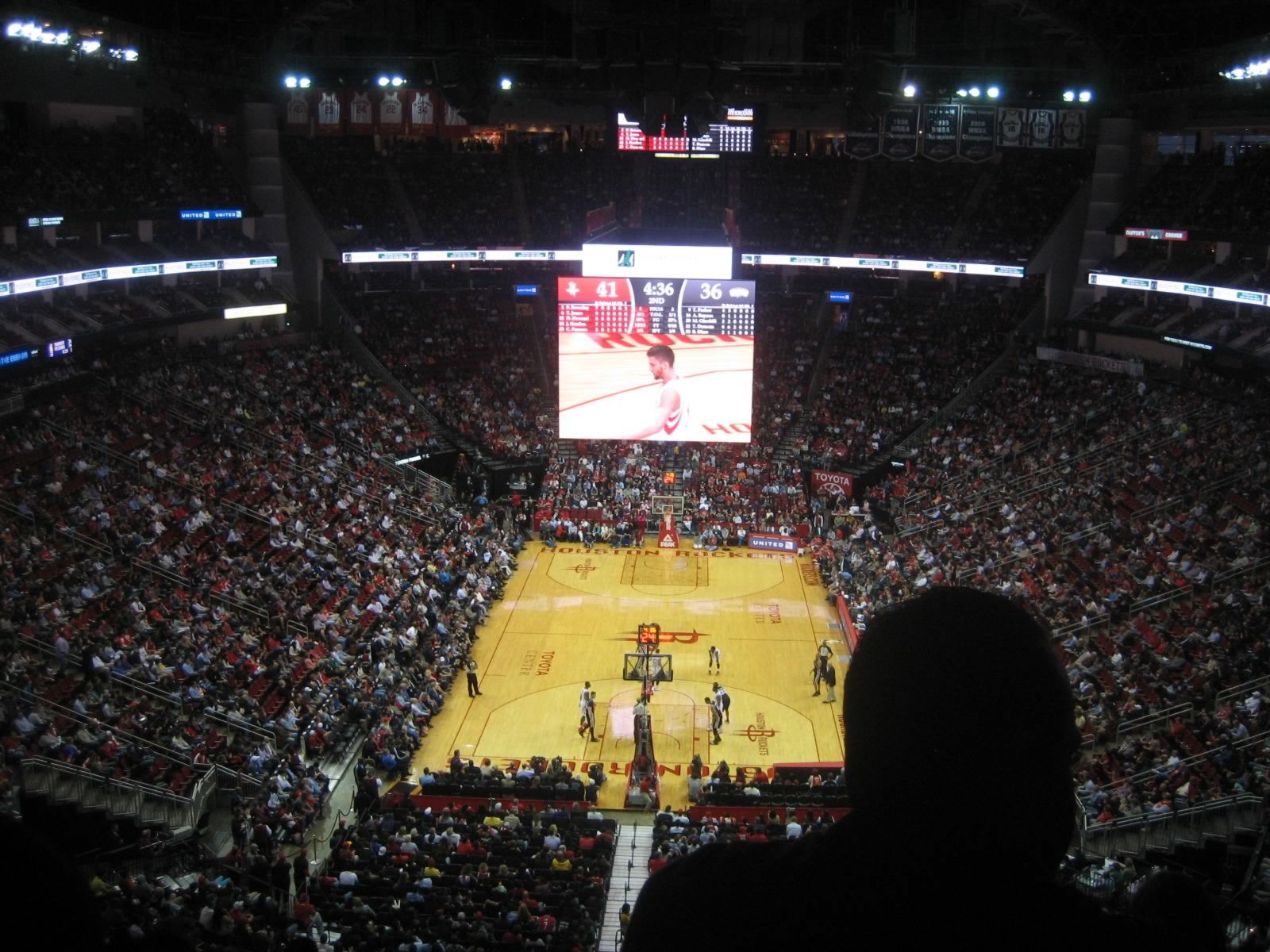 section 401, row 10 seat view  for basketball - toyota center