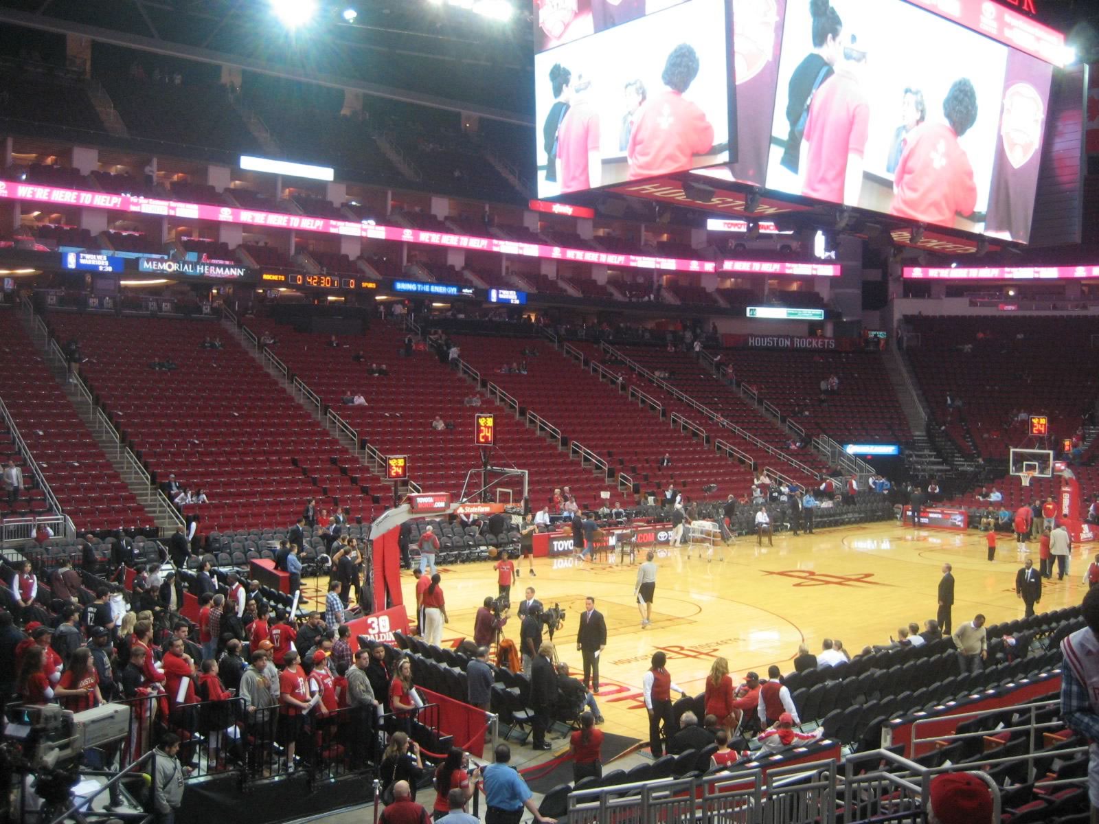 section 111, row 15 seat view  for basketball - toyota center