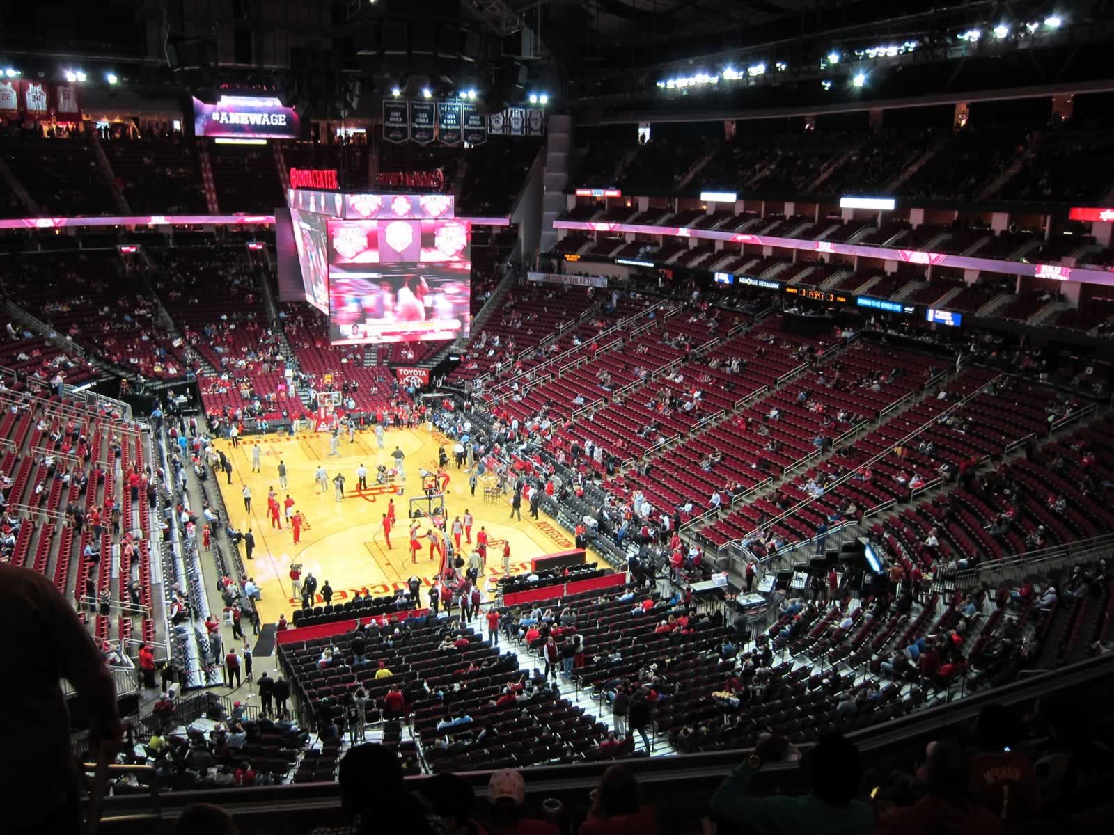 section 402, row 7 seat view  for basketball - toyota center