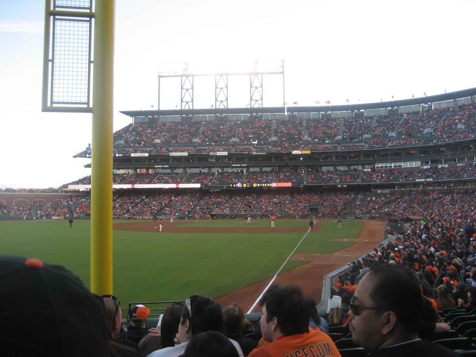 section 135, row 21 seat view  for baseball - oracle park