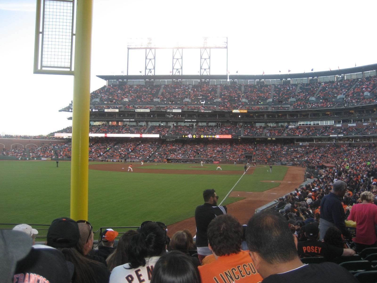 section 135, row 21 seat view  for baseball - oracle park