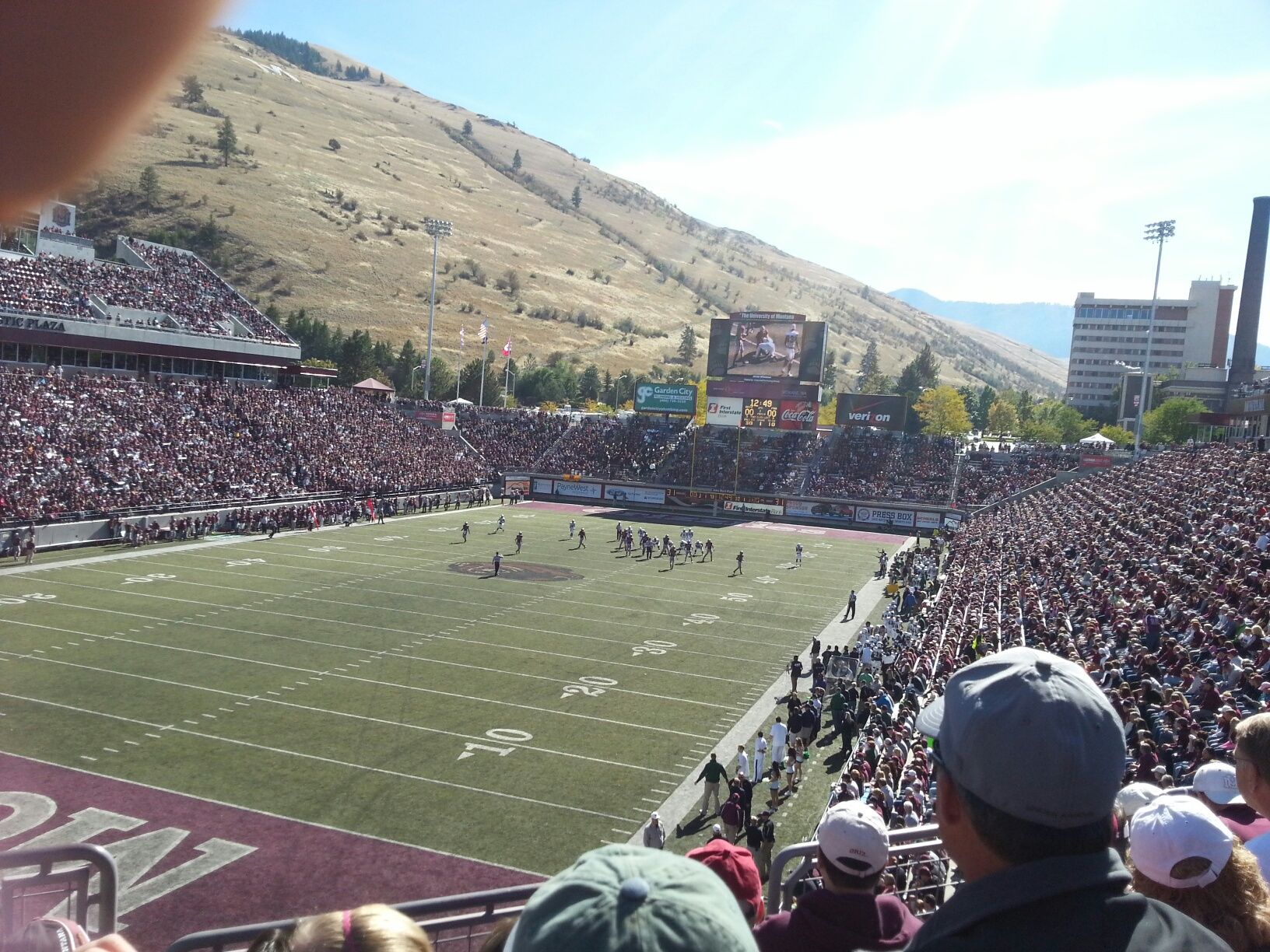 section 233-b, row 4 seat view  - washington-grizzly stadium
