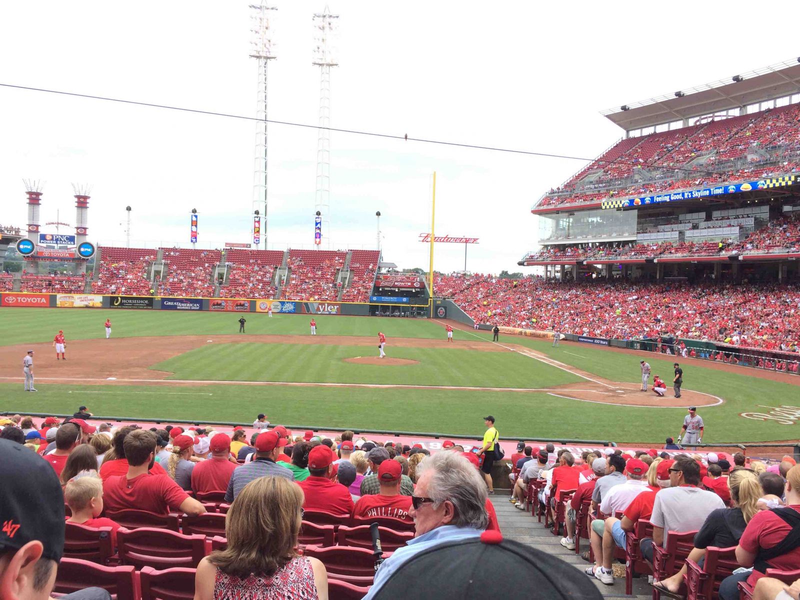 section 117, row aa seat view  for baseball - great american ball park