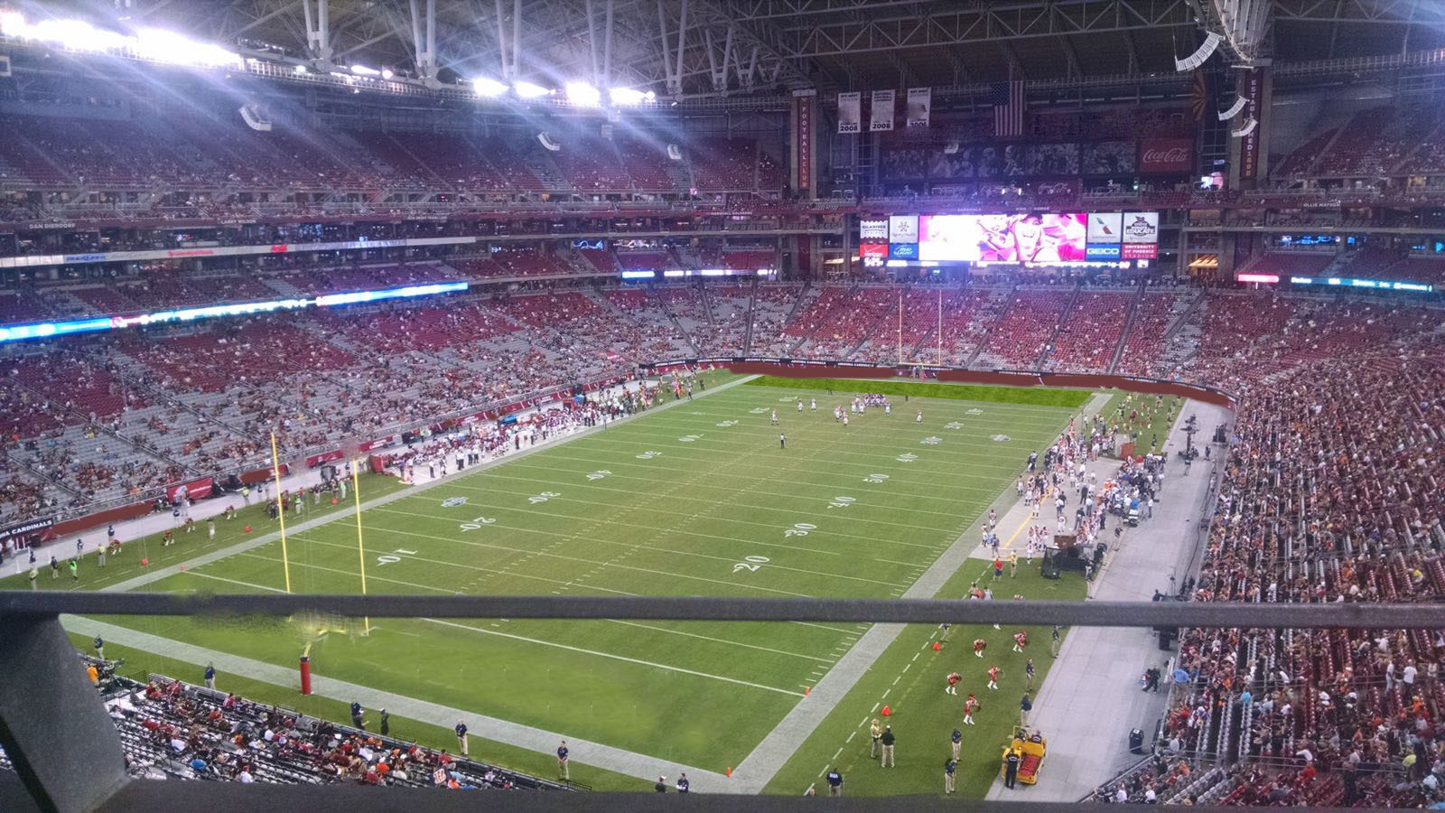 section 455, row a seat view  for football - state farm stadium