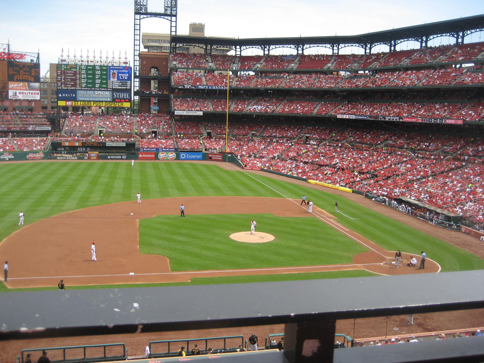 section 257, row 1 seat view  - busch stadium