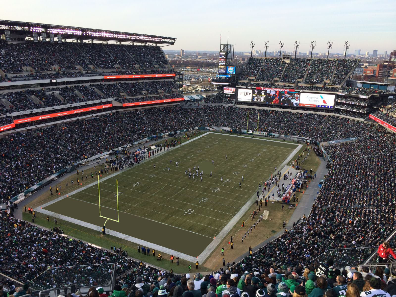 section 217, row 21 seat view  for football - lincoln financial field