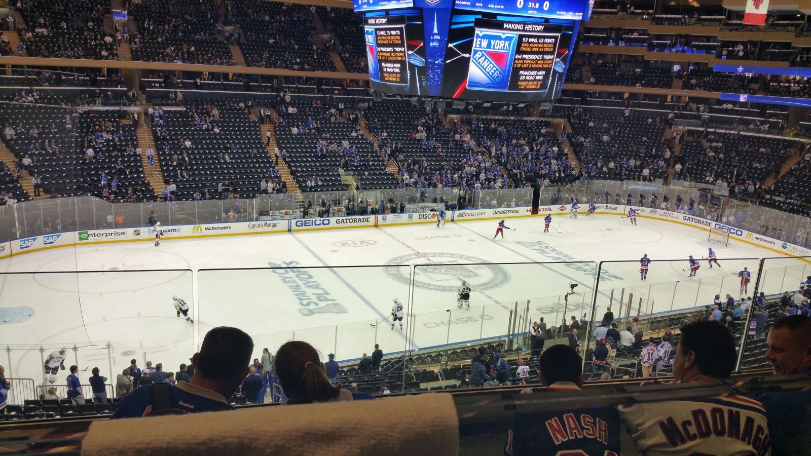 section 222, row 4 seat view  for hockey - madison square garden