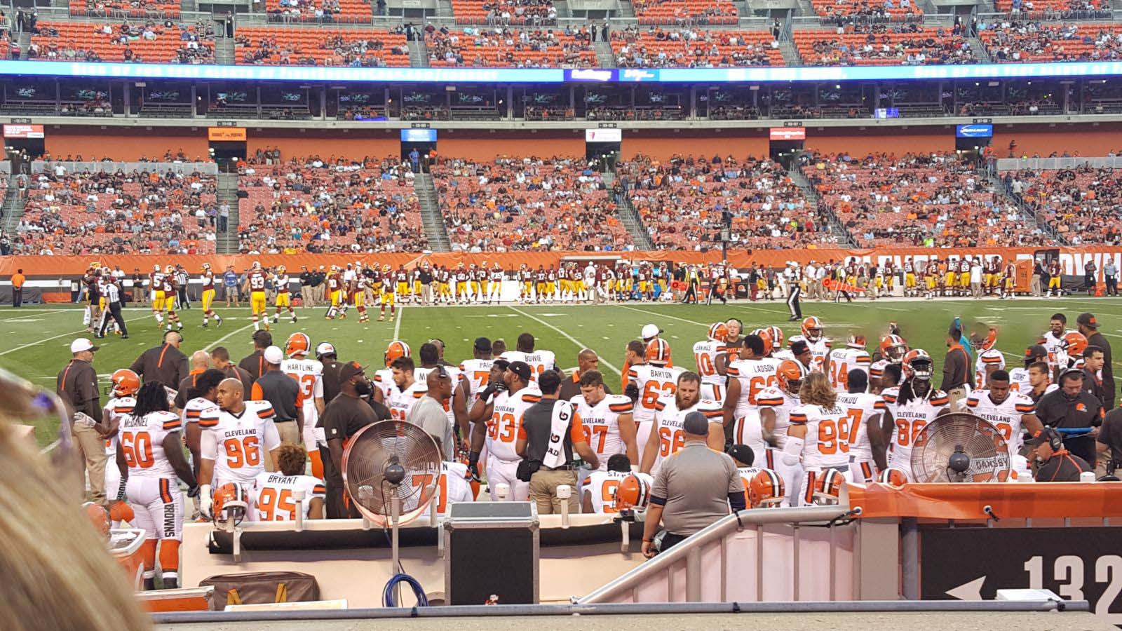 section 132, row 4 seat view  - cleveland browns stadium